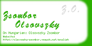 zsombor olsovszky business card